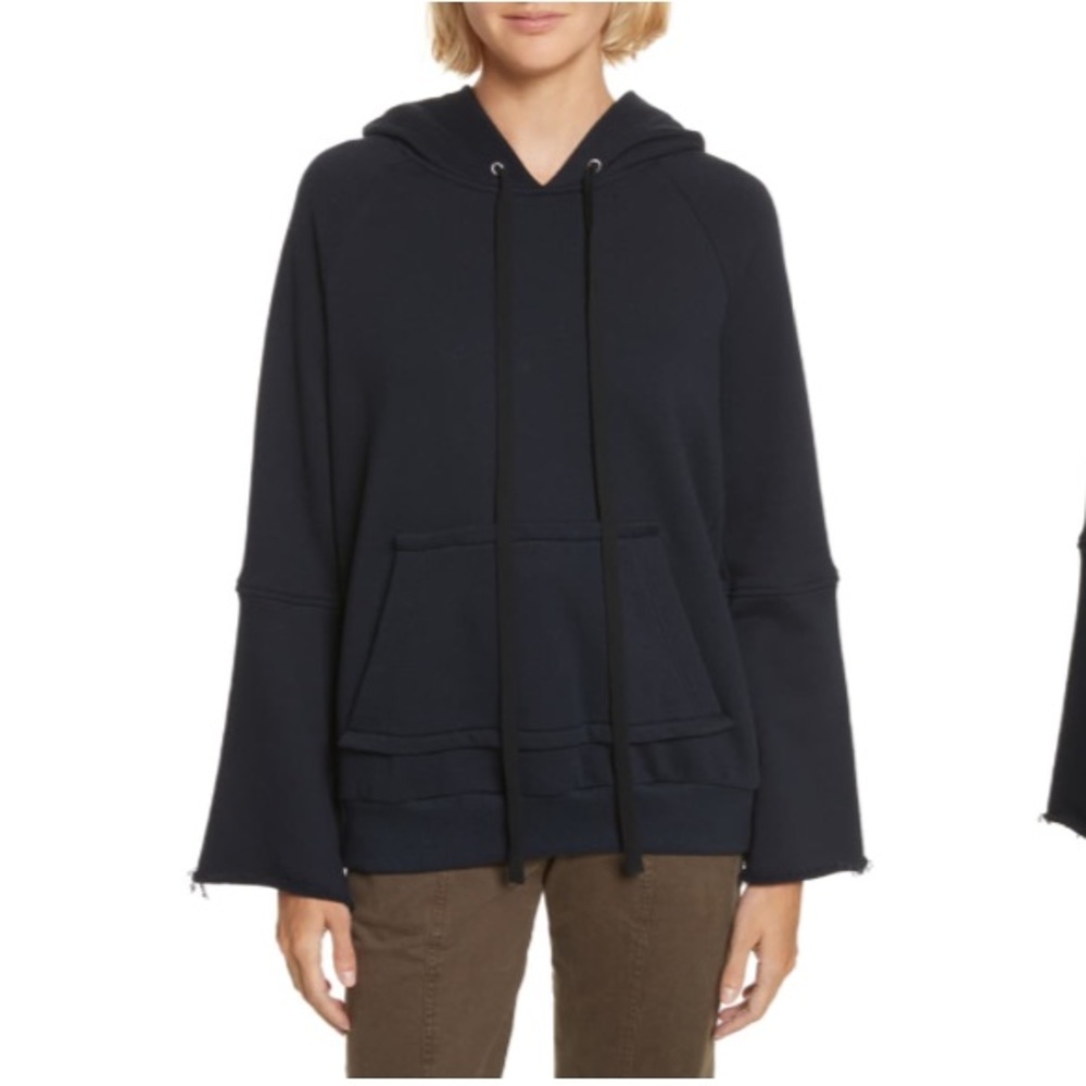 ALC navy bell sleeve hoodie